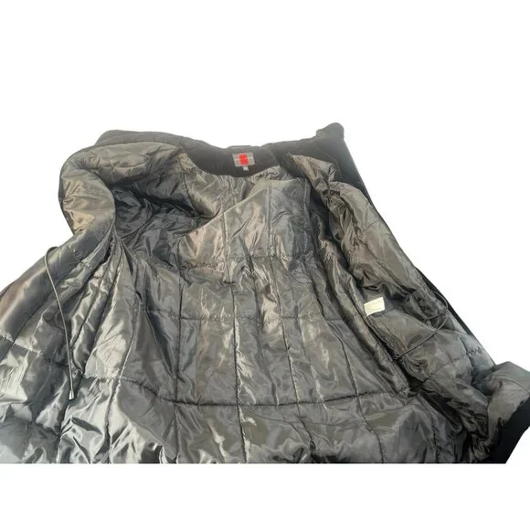 vintage Gallery old money velvet fur trim drawstring waist opera coat sz L black - Picture 6 of 10